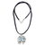 Blue topaz pendant necklace, 'Frog Prince' - Artisan Crafted Blue Topaz Frog Necklace thumbail