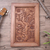 Wood wall panel, 'Nagasari Tree' - Hand-carved Low Relief Wood Wall Panel
