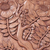 Wandpaneel aus Holz - Handgeschnitztes Flachrelief-Wandpaneel aus Holz