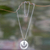 Collar colgante de plata esterlina - Collar de plata esterlina con carácter chino