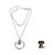 Halskette mit Anhänger aus Sterlingsilber - Halskette aus Sterlingsilber mit chinesischem Schriftzeichen