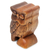 Wood puzzle box, 'The Owl's Secret' - Owl Theme Wood Puzzle Box