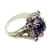 Gold accent amethyst cocktail ring, 'Tropical Frogs' - Amethyst Sterling Silver Ring with Gold Accents (image 2a) thumbail