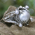 Gold accent cultured pearl cocktail ring, 'Tropical Frogs' - Pearl Sterling Silver Ring with Gold Accents thumbail