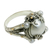 Gold accent cultured pearl cocktail ring, 'Tropical Frogs' - Pearl Sterling Silver Ring with Gold Accents (image 2a) thumbail