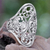 Sterling silver cocktail ring, 'Celuk Fern' - Sterling Silver Ring thumbail