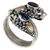 Gold accent amethyst wrap ring, 'Twin Dragon' - Gold Accent Amethyst Dragon Ring thumbail