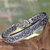 Sterling silver braided bracelet, 'Tabanan' - Braided Silver Medallion Bracelet thumbail