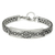 Sterling silver braided bracelet, 'Tabanan' - Braided Silver Medallion Bracelet thumbail