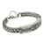 Sterling silver braided bracelet, 'Tabanan' - Braided Silver Medallion Bracelet (image 2b) thumbail