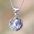 Halskette mit Zuchtperlenanhänger 'Secret World' - Handgefertigte Halskette aus Silber mit blauer Mabe Perle