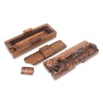 Wood puzzle box, 'Reclining Buddha' - Buddha Theme Puzzle Box