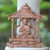Wood wall panel, 'Solemn Buddha' - Hand-carved Wood Wall Panel Buddhist Sculpture (image 2) thumbail