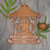 Wood wall panel, 'Solemn Buddha' - Hand-carved Wood Wall Panel Buddhist Sculpture (image 2j) thumbail