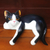 Wood sculpture, 'Tuxedo Cat Relaxes' - Signed Balinese Tuxedo Cat Sculpture thumbail