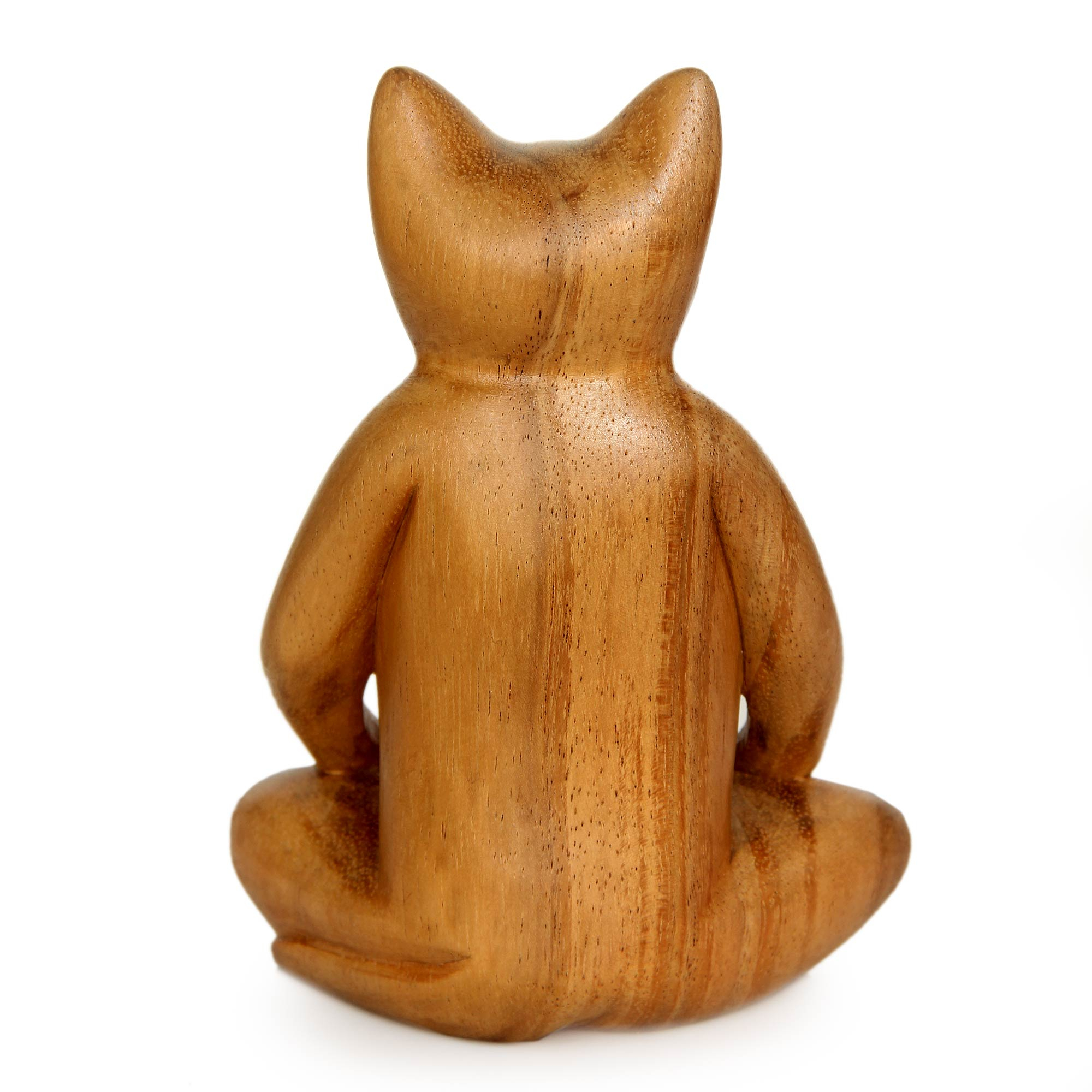 UNICEF Market | Lotus Position Yoga Cat Carving - Ginger Cat Does Yoga