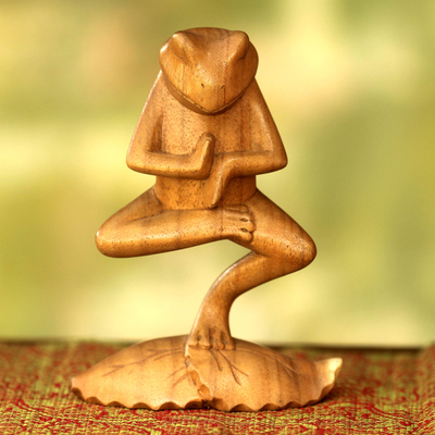 Escultura de madera - Escultura de madera con tema animal tallada a mano.