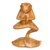 Wood sculpture, 'Yoga Tree Pose Frog' - Hand Carved Animal Theme Wood Sculpture thumbail