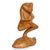 Wood sculpture, 'Yoga Tree Pose Frog' - Hand Carved Animal Theme Wood Sculpture (image 2b) thumbail