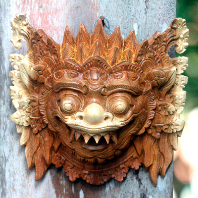 Wood mask, Protective Narashima Lion