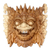 Wood mask, 'Narashima Lion' - Hindu Protector Hand Carved Mask