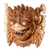 Wood mask, 'Narashima Lion' - Hindu Protector Hand Carved Mask