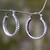 Sterling silver hoop earrings, 'Moon Orbits' - Balinese Handcrafted Silver Hoop Earrings (image 2) thumbail