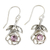 Amethyst flower earrings, 'Eternal Rose' - Floral Silver Earrings with Amethyst thumbail