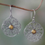 Gold accent dangle earrings, 'Filigree Sun' - Gold Accent Flower Earrings from Bali (image 2) thumbail