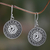 Sterling silver dangle earrings, 'Indonesian Sun' - Fair Trade Sterling Earrings thumbail