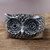 Sterling silver cocktail ring, 'Watchful Owl' - Silver Owl Ring
