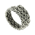 Men's sterling silver band ring, 'Spiral Path' - Men's Wide Braided Silver Ring (image 2b) thumbail