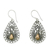 Gold accent filigree earrings, 'Silver Lace' - Silver Lace Earrings with 18k Gold thumbail