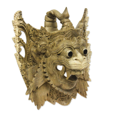 Máscara de madera - Máscara hindú del tema Ramayana