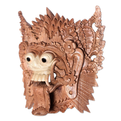 Máscara de madera - Máscara de bruja de tema Ramayana