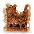 Wood sculpture, 'Barong Dances' - Artisan Crafted Wood Statuette (image 2a) thumbail