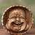Wood mask, 'Happy Buddha' - Artisan Carved Buddha Mask thumbail
