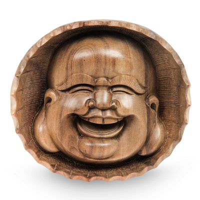 Artisan Carved Buddha Mask