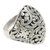 Sterling silver domed ring, 'Kedaton Forest' - Sterling Silver Domed Ring from Bali (image 2a) thumbail