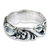 Sterling silver band ring, 'Wild Plumeria' - Floral Sterling Silver Band Ring (image 2b) thumbail