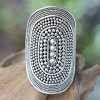 Featured review for Sterling silver ring, Galaxy Queen