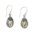 Gold accented dangle earrings, 'Golden Tears' - Gold Accented Dangle Earrings from Bali thumbail