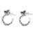 Sterling silver half-hoop earrings, 'Anantaboga Dragon' - Balinese Dragon Half-hoop Earrings (image 2b) thumbail