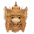 Wood mask, 'Basuki Dragon' - Artisan Carved Dragon Mask
