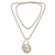 Pearl pendant necklace, 'White Symphony' - Pearl and Silver Pendant Necklace