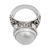 Cultured pearl cocktail ring, 'Graceful Moon' - Cultured Mabe Pearl Cocktail Ring