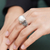 Cultured pearl cocktail ring, 'Graceful Moon' - Cultured Mabe Pearl Cocktail Ring