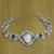Multi-gemstone link bracelet, 'Noble Lady' - Multi-gemstone and Carved Bone Link Bracelet from Bali (image 2b) thumbail