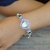 Pulsera de eslabones con múltiples piedras preciosas - Pulsera de eslabones de hueso tallado y piedras preciosas múltiples de Bali