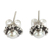 Pearl flower stud earrings, 'Moonlit Blossoms' - Sterling Silver and Pearl Flower Stud Earrings (image 2b) thumbail
